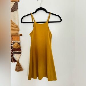Girlfriend Collective Naomi Workout Dress in Yellow Green